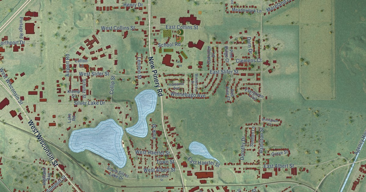 Map of Portage, Wisconsin in 2026