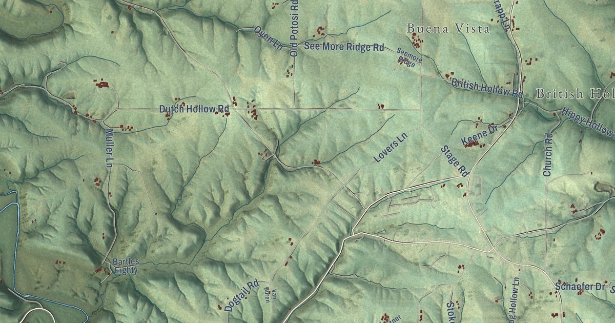 Map of the Town of Potosi, Wisconsin in 2026