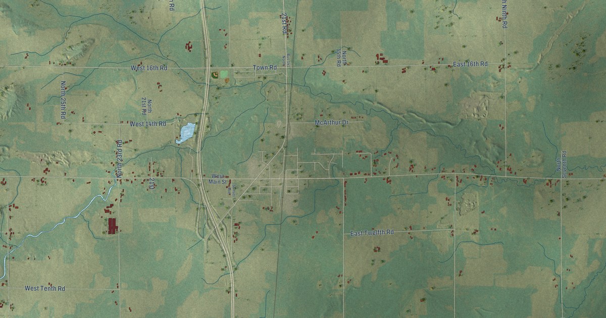 Map of the Town of Pound, Wisconsin in 2026