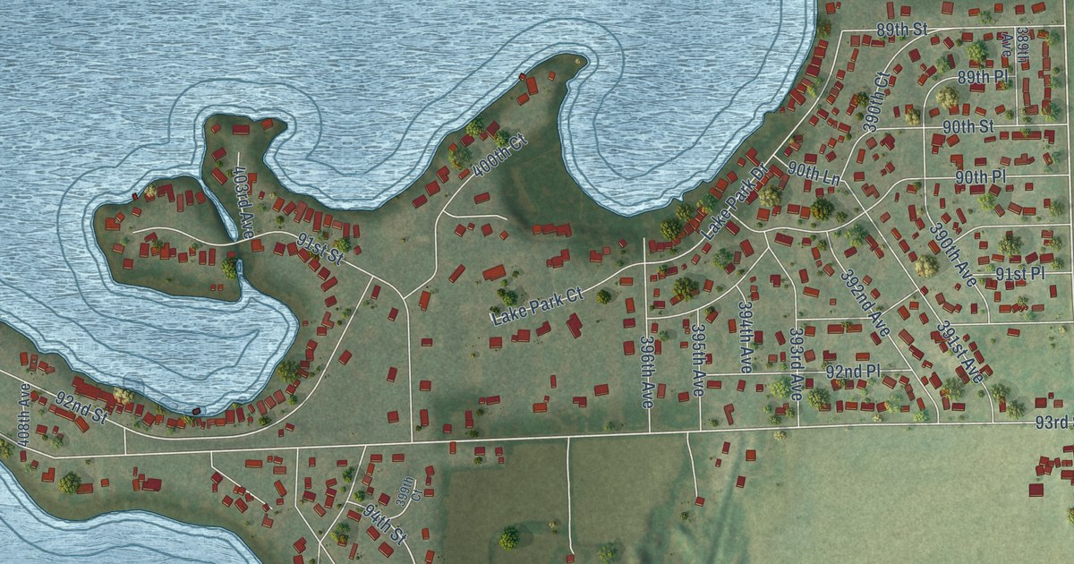 Map of Powers Lake, Wisconsin in 2026