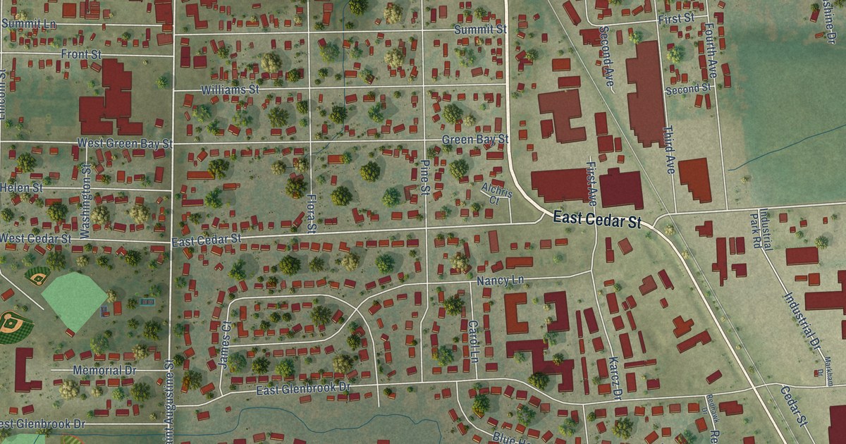 Map of Pulaski, Brown County, Wisconsin in 2026
