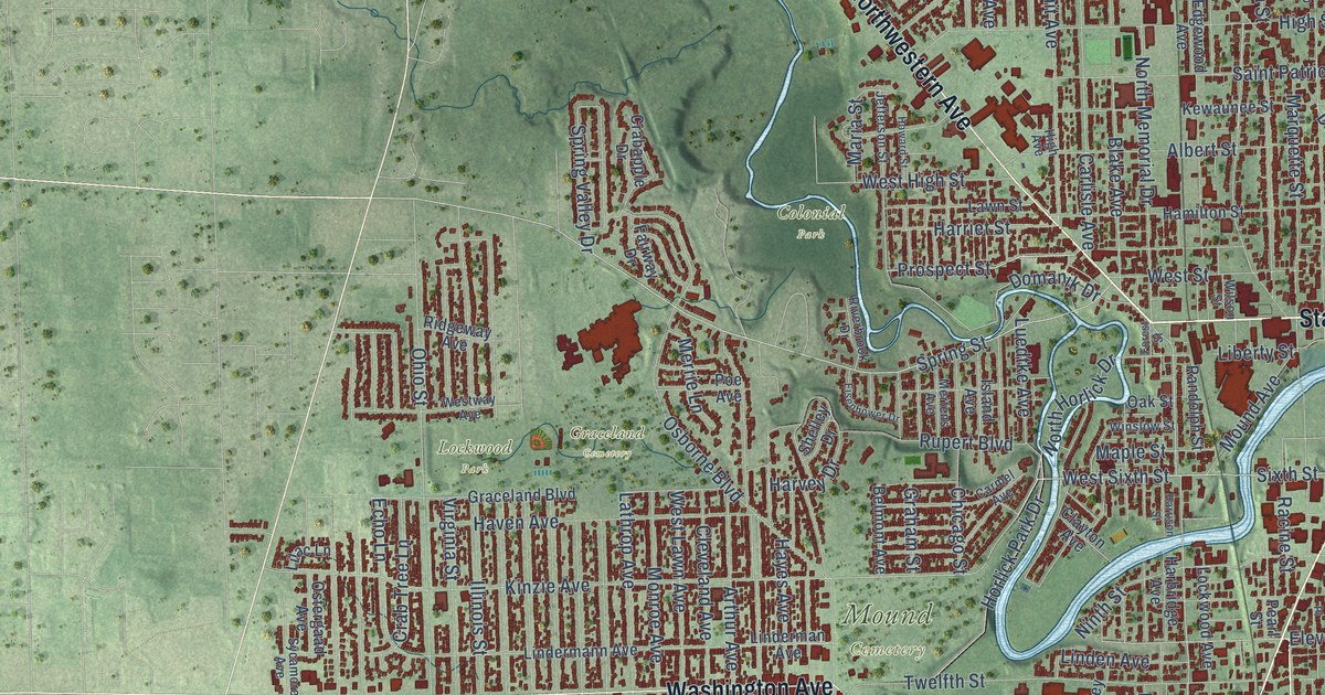Map of Racine, Wisconsin in 2026