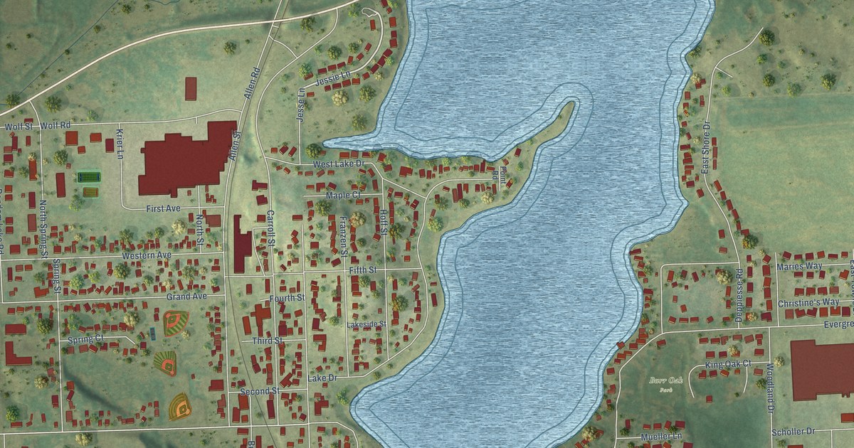 Map of Random Lake, Wisconsin in 2026