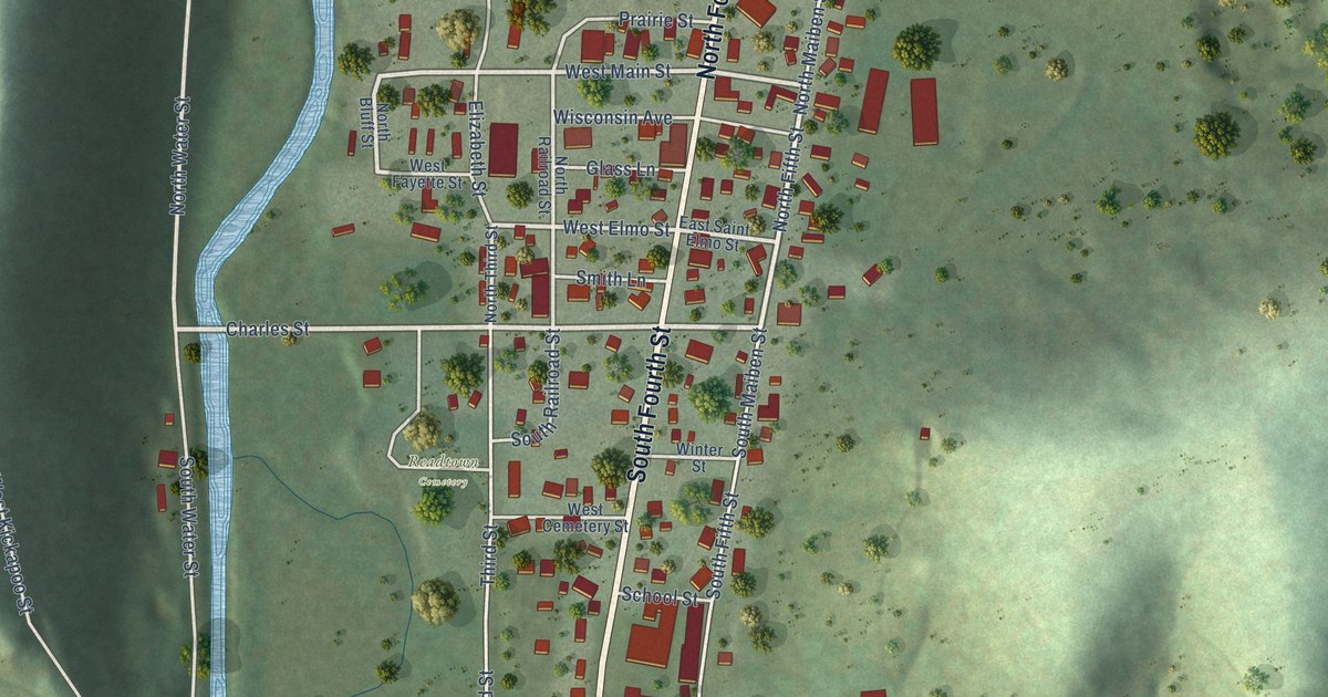 Map of Readstown, Wisconsin in 2026
