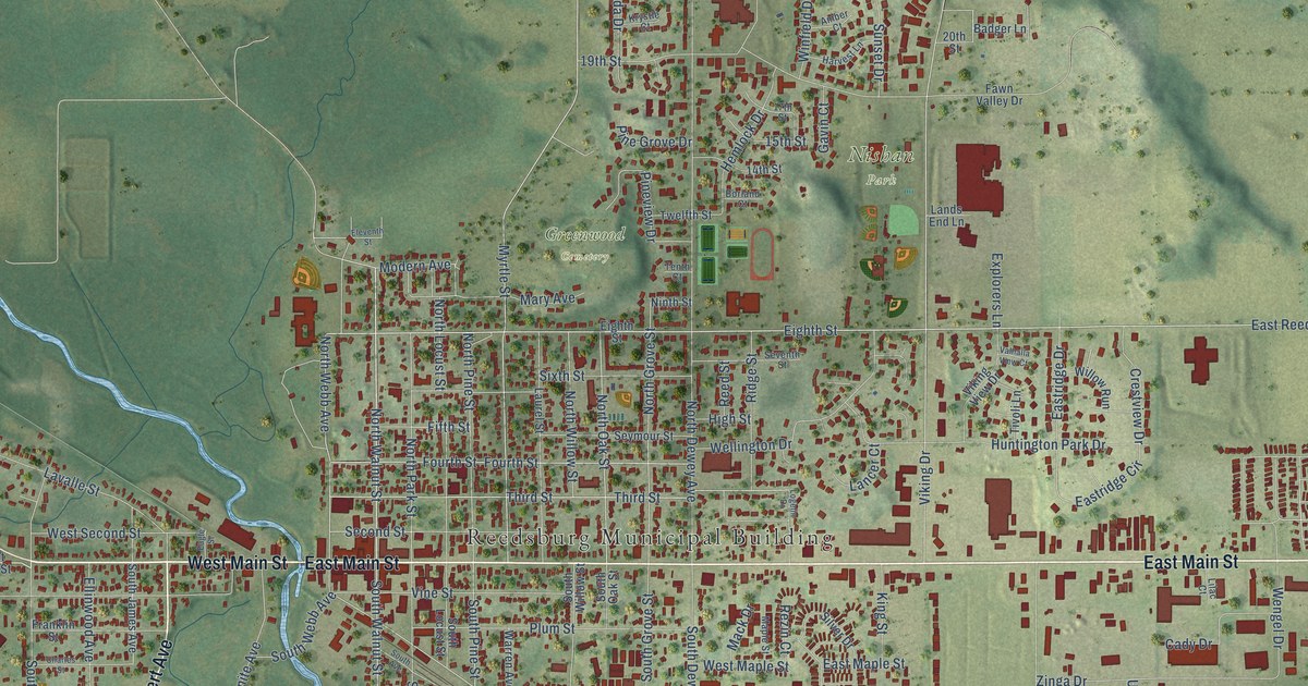 Map of Reedsburg, Wisconsin in 2026