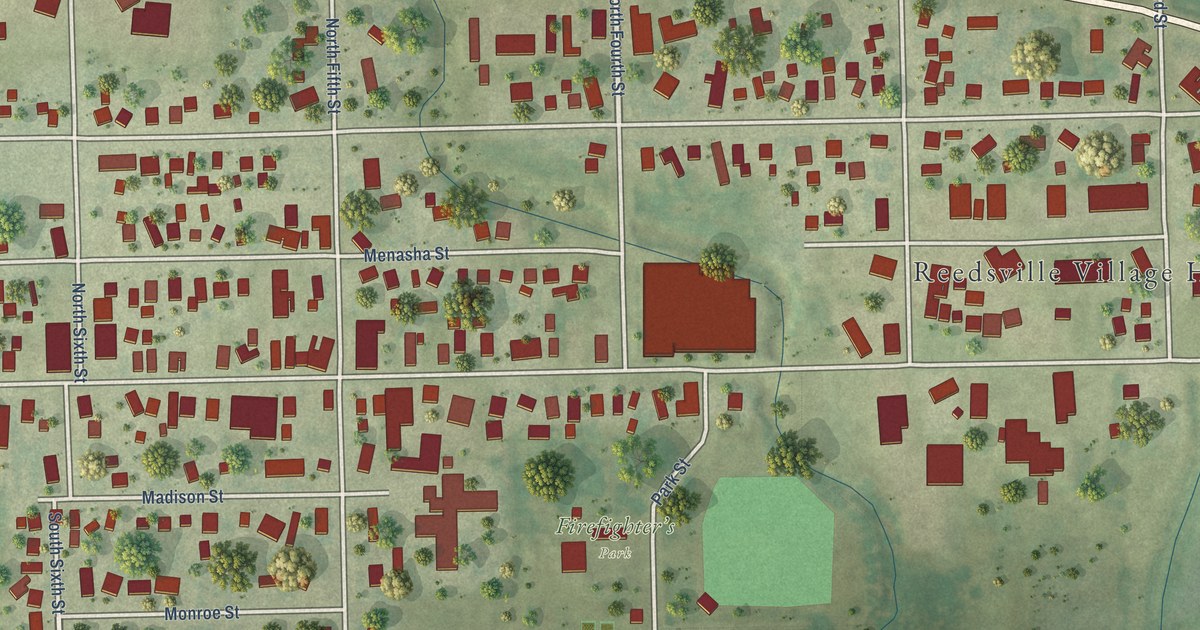 Map of Reedsville, Wisconsin in 2026