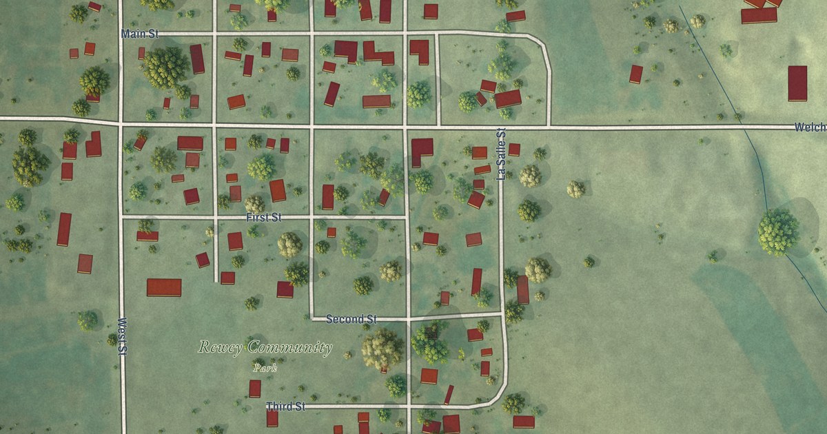 Map of Rewey, Wisconsin in 2026
