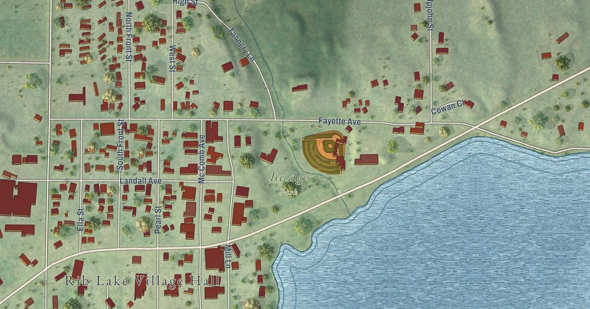 Map of Rib Lake, Wisconsin in 2026