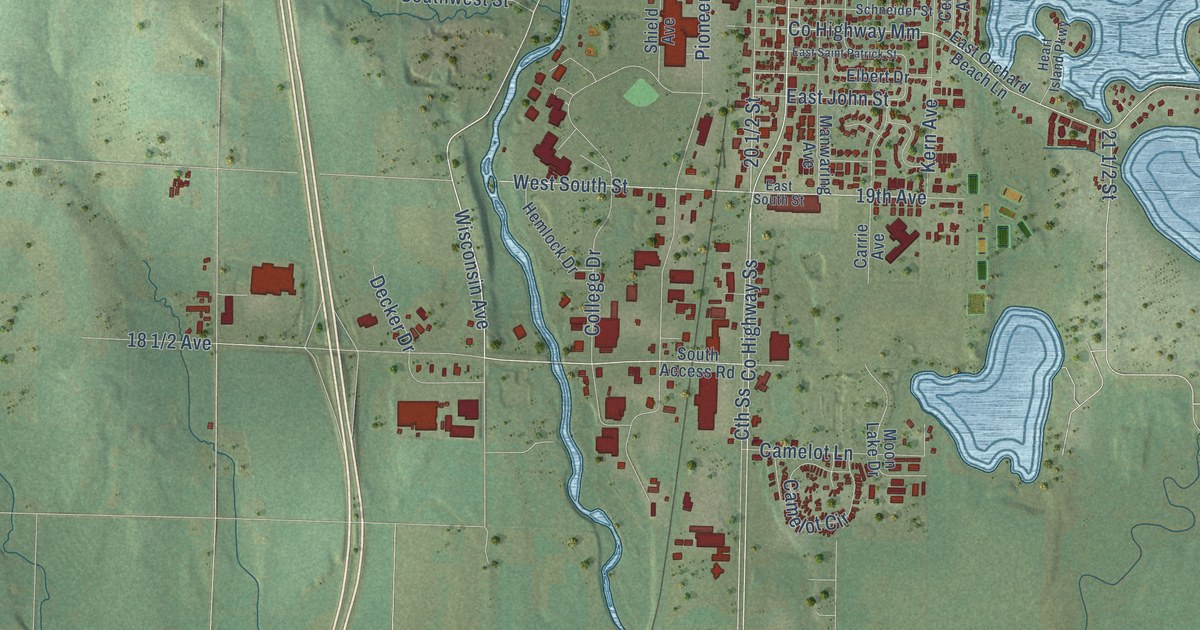 Map of Rice Lake, Wisconsin in 2026