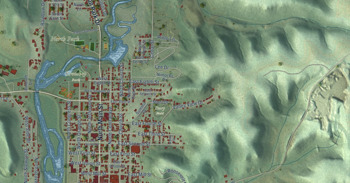 Map of Richland Center, Wisconsin in 2026