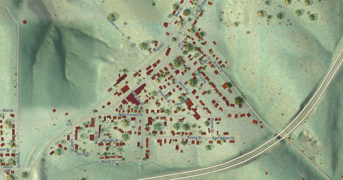 Map of Ridgeway, Wisconsin in 2026