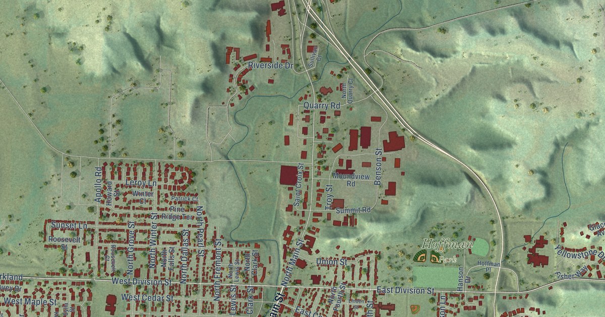 Map of River Falls, St. Croix County, Wisconsin in 2026