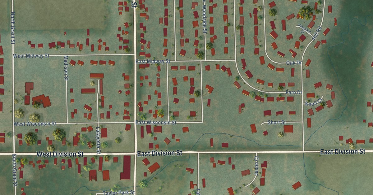 Map of Rosendale, Wisconsin in 2026