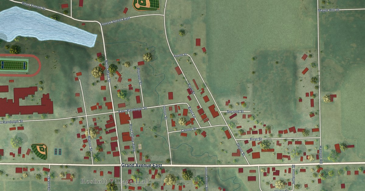 Map of Rosholt, Wisconsin in 2026