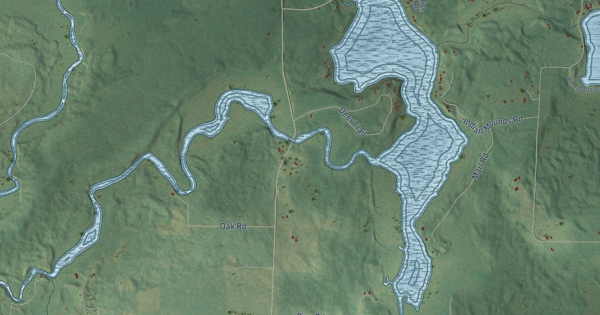 Map of Rusk, Burnett County, Wisconsin in 2026