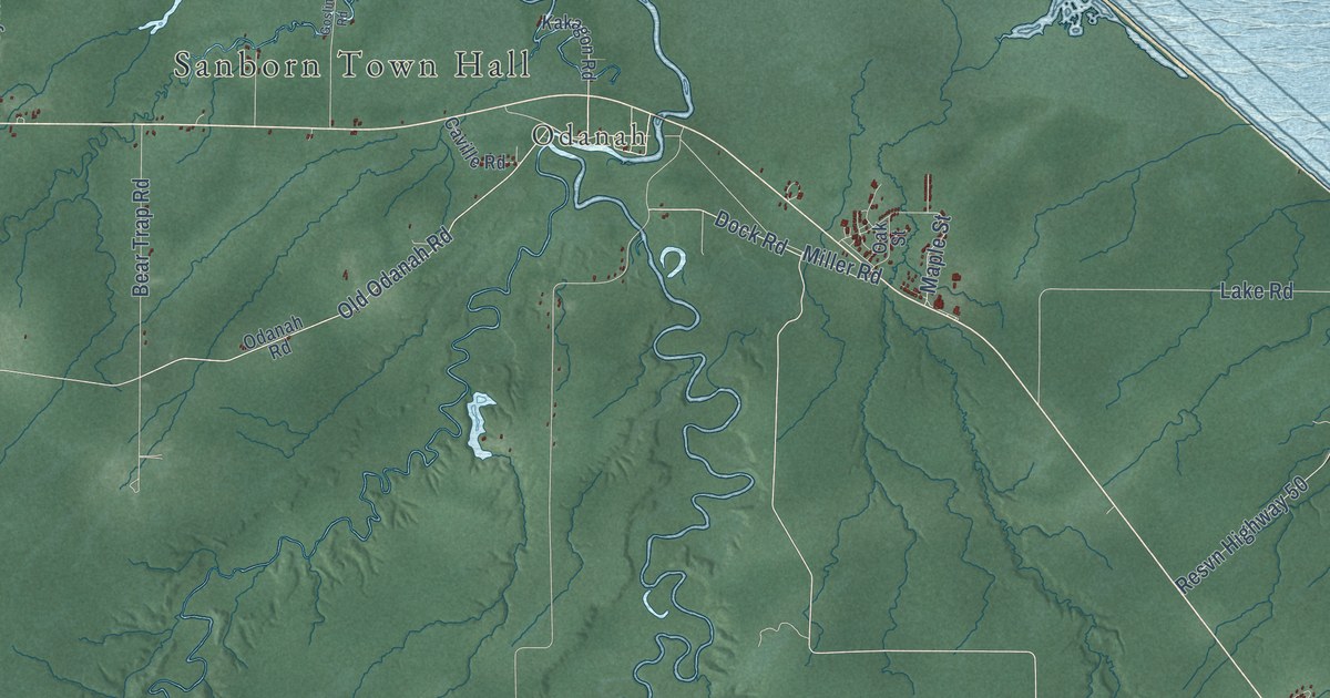 Map of Sanborn, Wisconsin in 2026