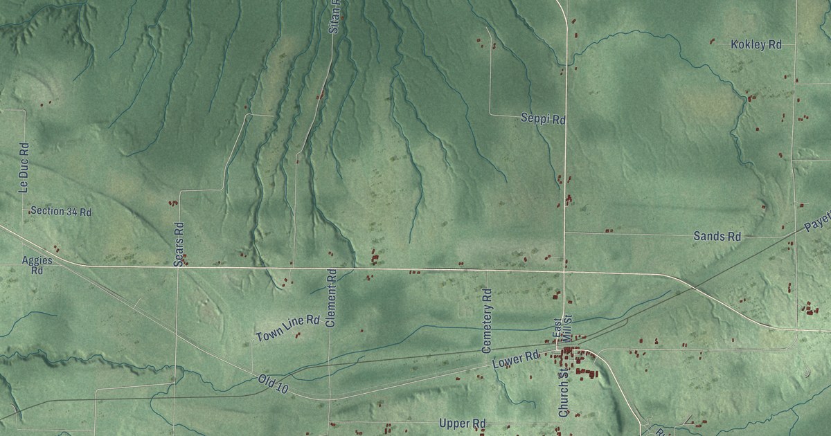 Map of Saxon, Wisconsin in 2026