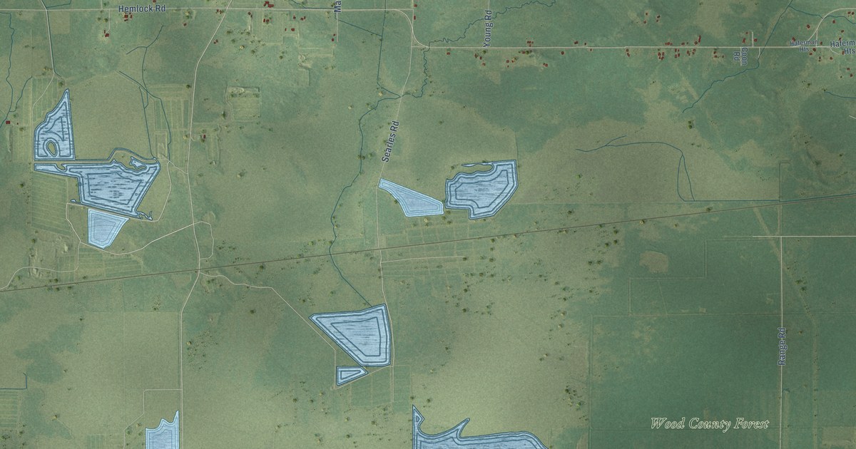 Map of Seneca, Wood County, Wisconsin in 2026