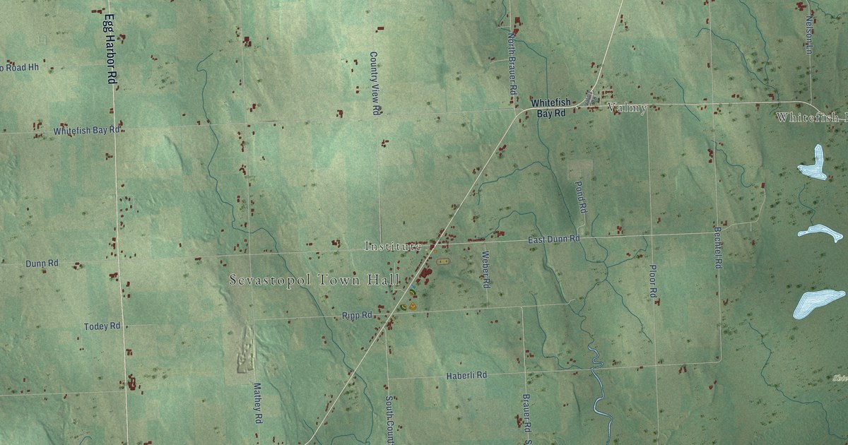 Map of Sevastopol, Wisconsin in 2026