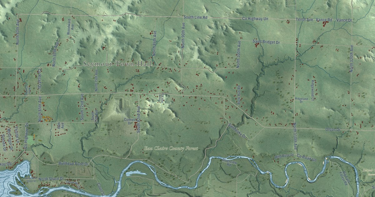 Map of the Town of Seymour, Eau Claire County, Wisconsin in 2026