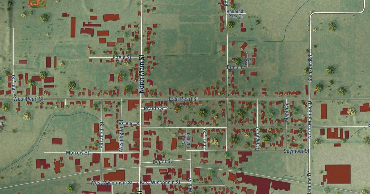 Map of Seymour, Outagamie County, Wisconsin in 2026