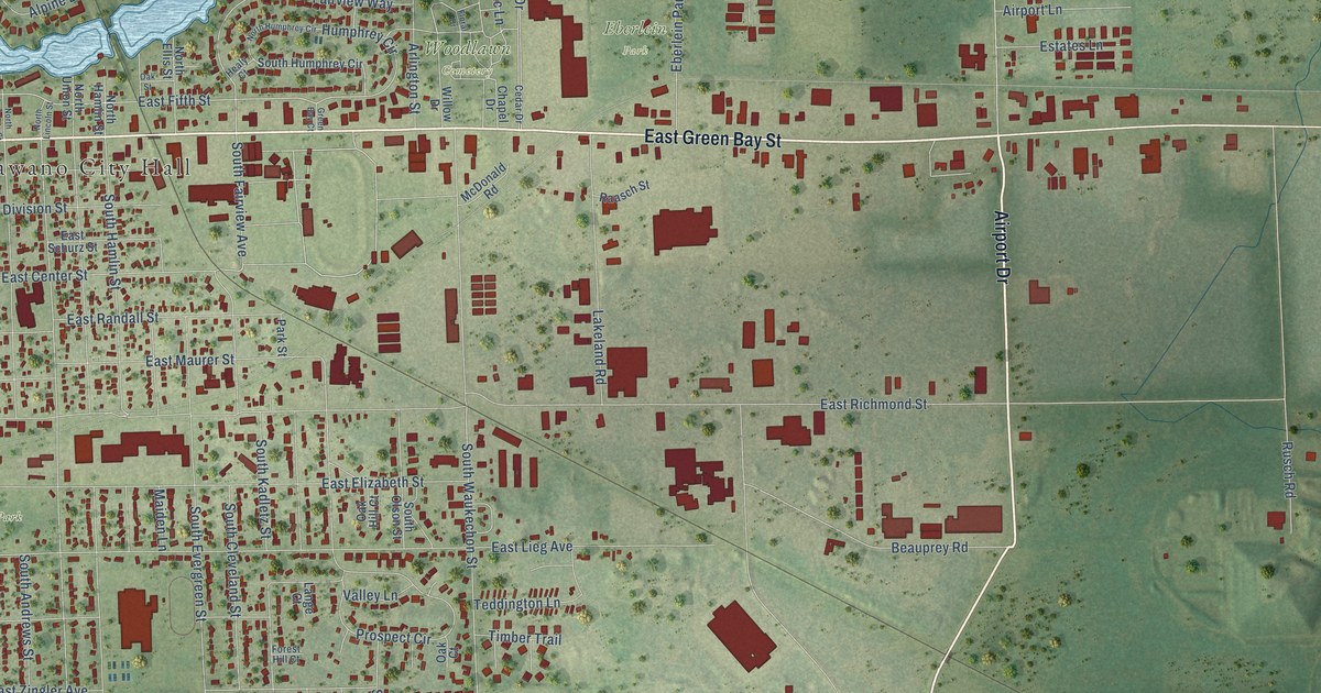 Map of Shawano, Wisconsin in 2026