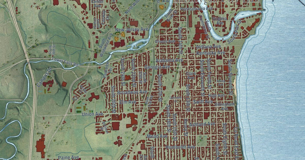Map of Sheboygan, Wisconsin in 2026