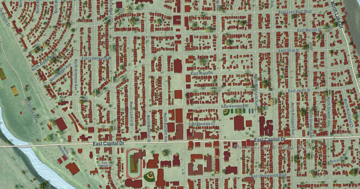 Map of Shorewood, Wisconsin in 2026