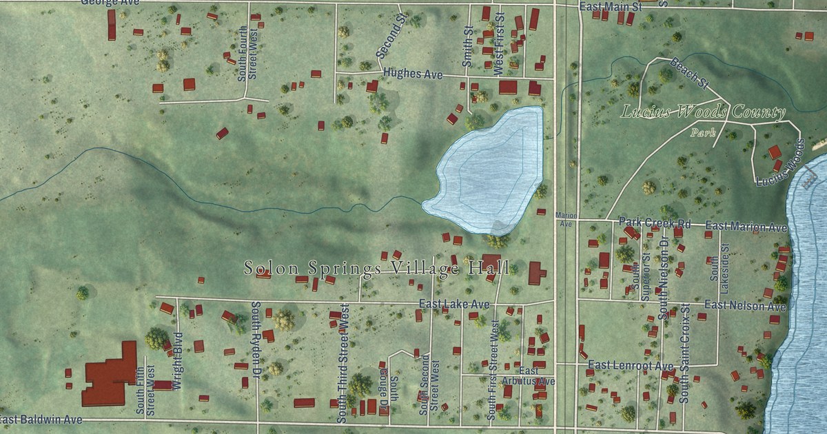 Map of Solon Springs, Wisconsin in 2026