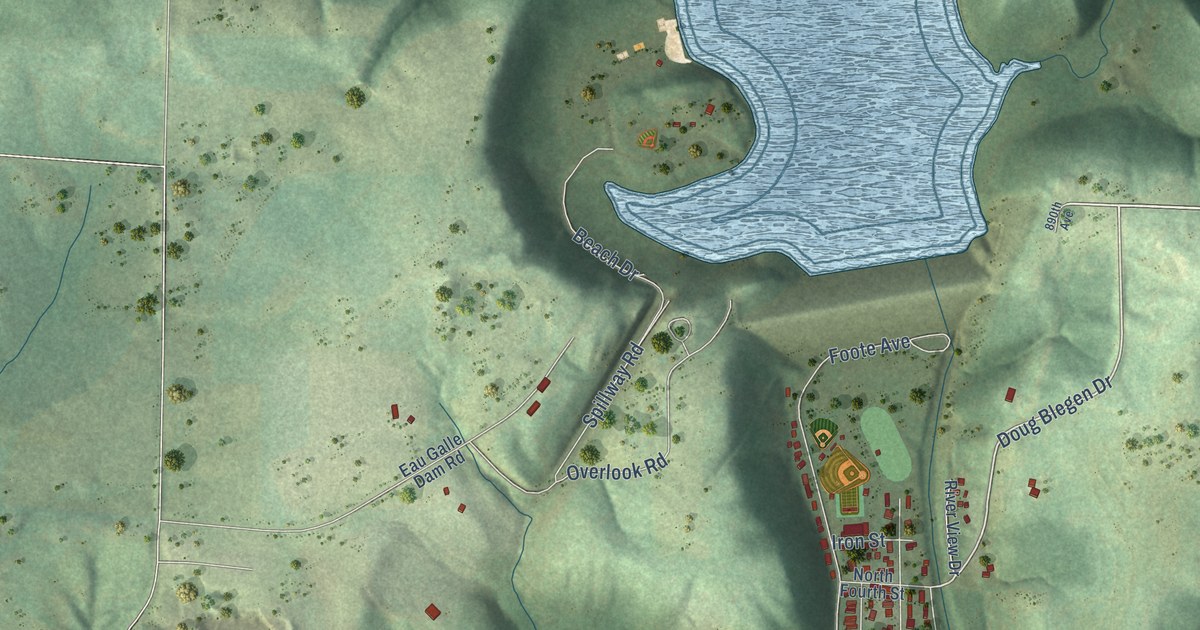 Map of Spring Valley, Pierce County, Wisconsin in 2026
