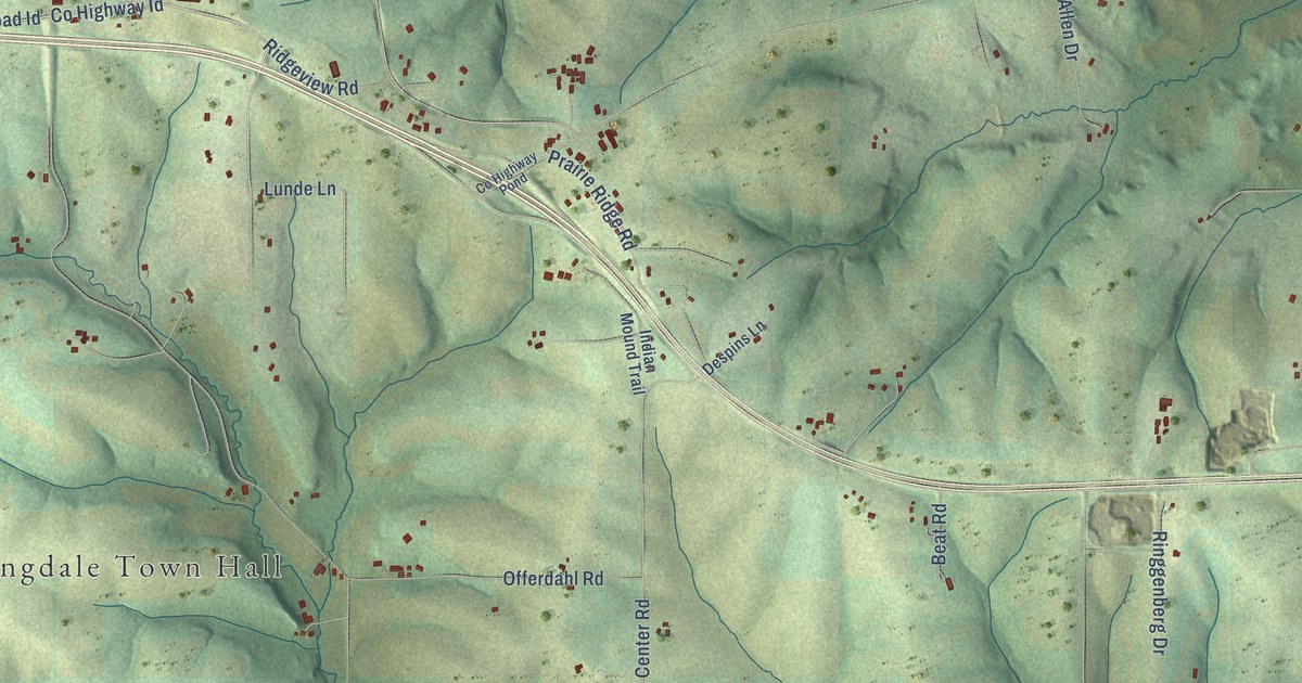 Map of Springdale, Wisconsin in 2026