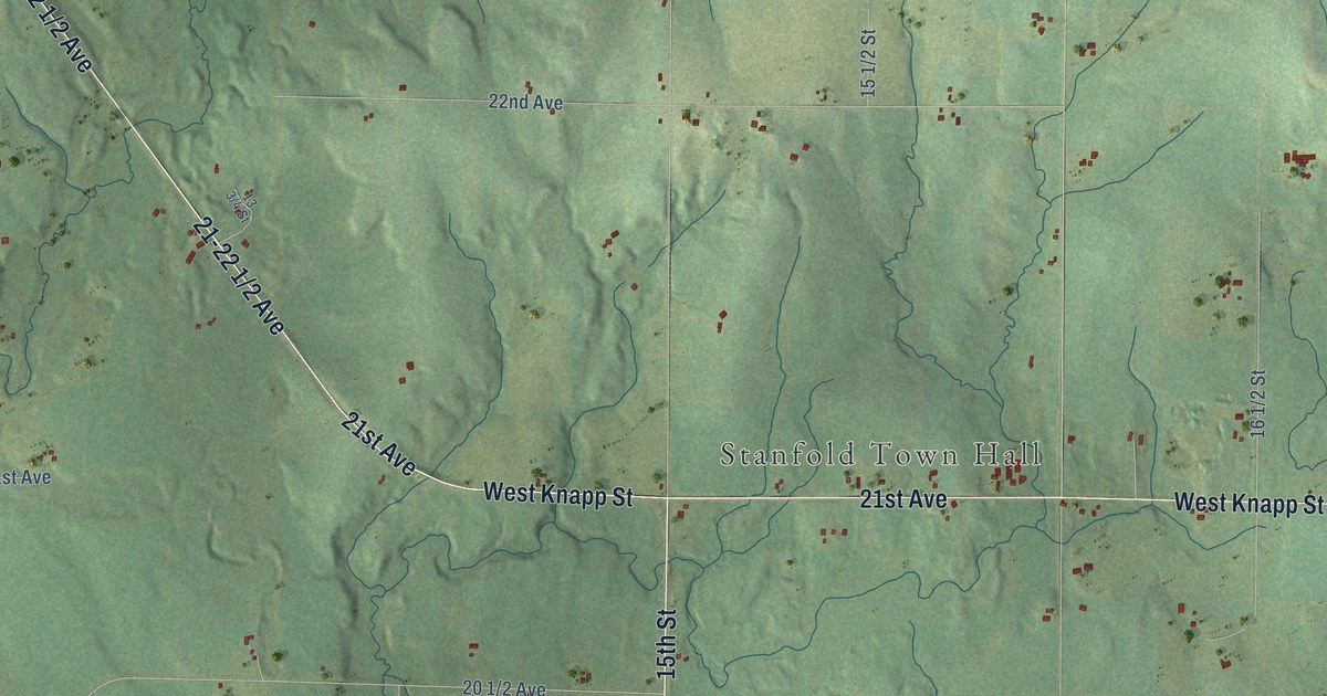 Map of Stanfold, Wisconsin in 2026