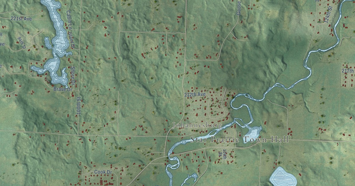 Map of the Town of Star Prairie, Wisconsin in 2026