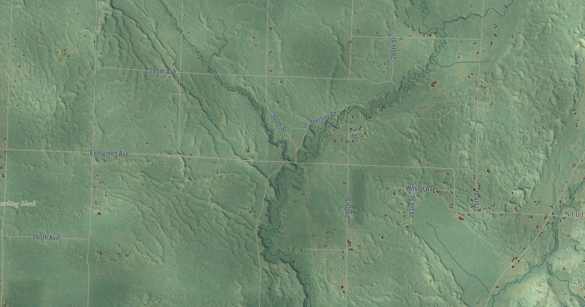 Map of Sterling, Polk County, Wisconsin in 2026