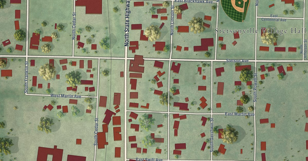 Map of Stetsonville, Wisconsin in 2026