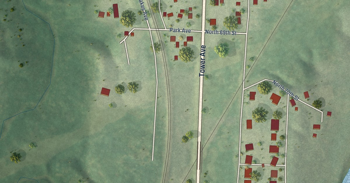 Map of the Village of Superior, Wisconsin in 2026