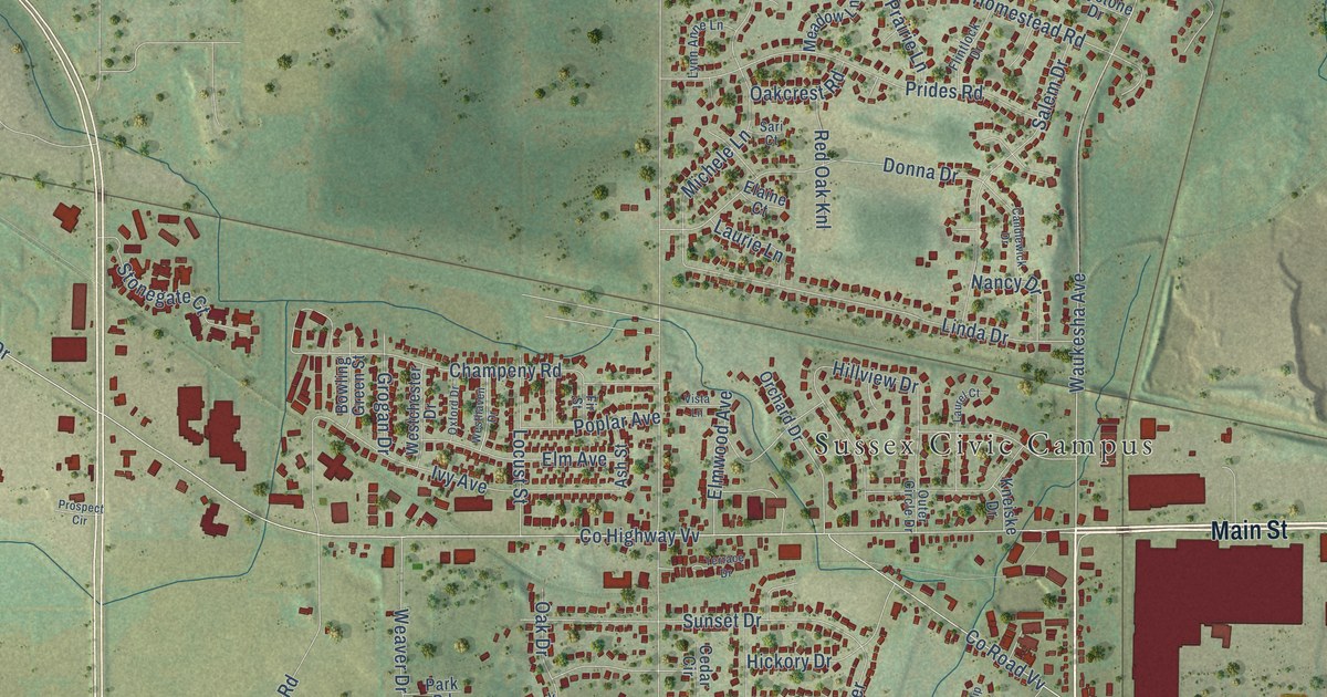Map of Sussex, Wisconsin in 2026