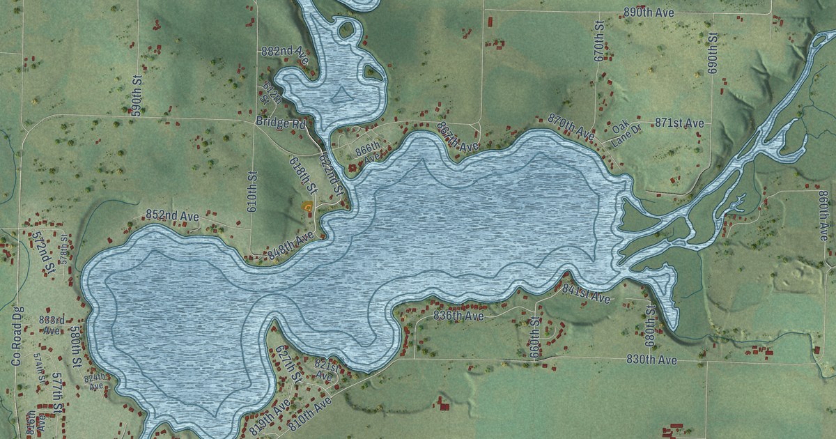 Map of Tainter Lake, Wisconsin in 2026