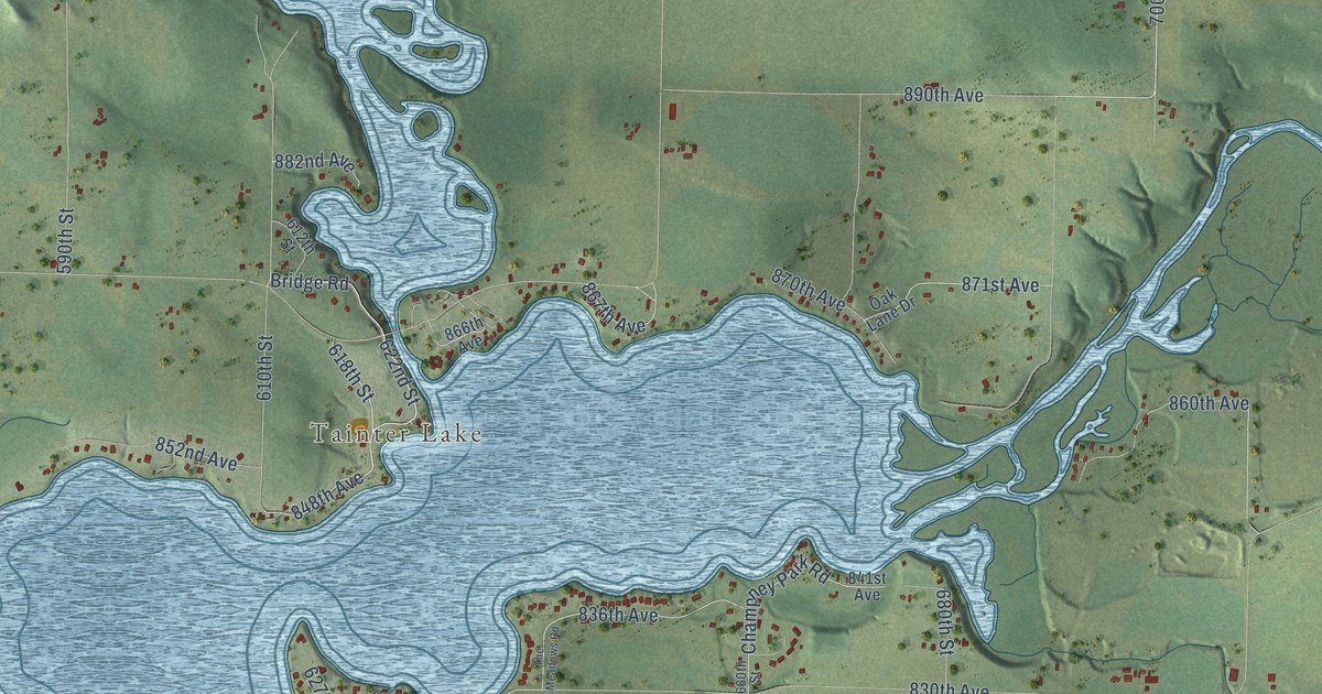 Map of Tainter, Wisconsin in 2026