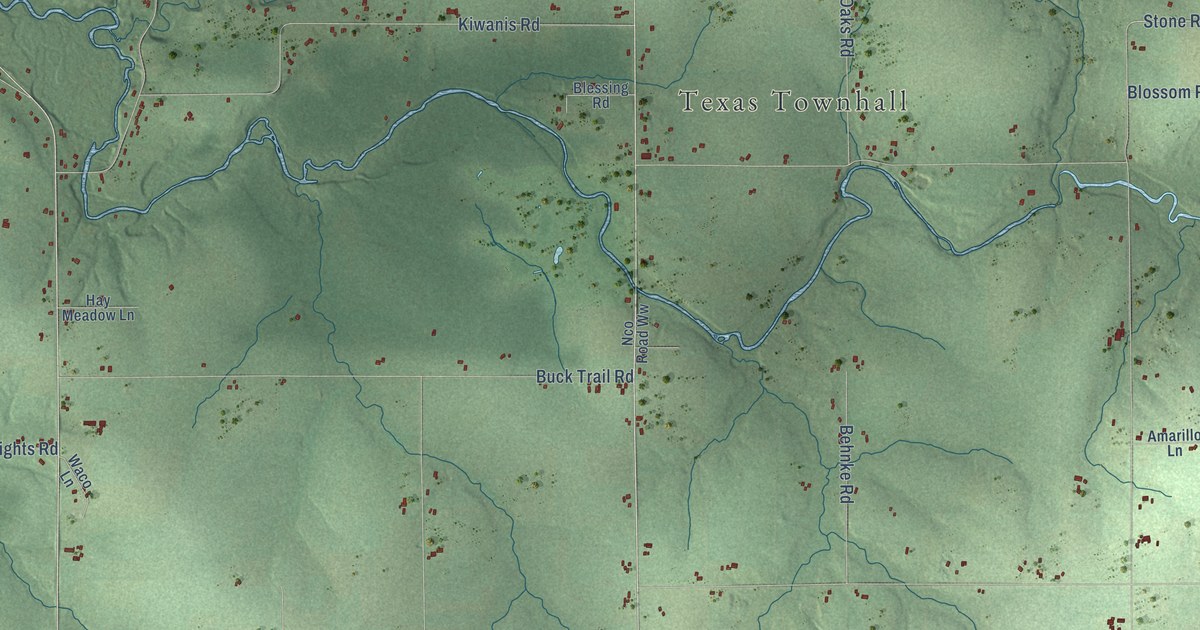 Map of Texas, Wisconsin in 2026