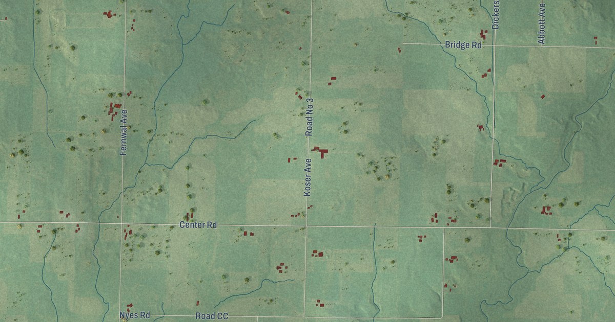 Map of the Town of Thorp, Wisconsin in 2026