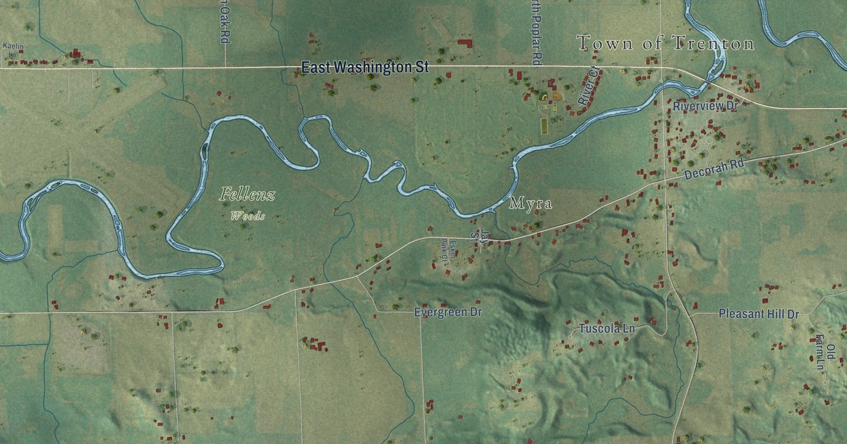 Map of Trenton, Washington County, Wisconsin in 2026