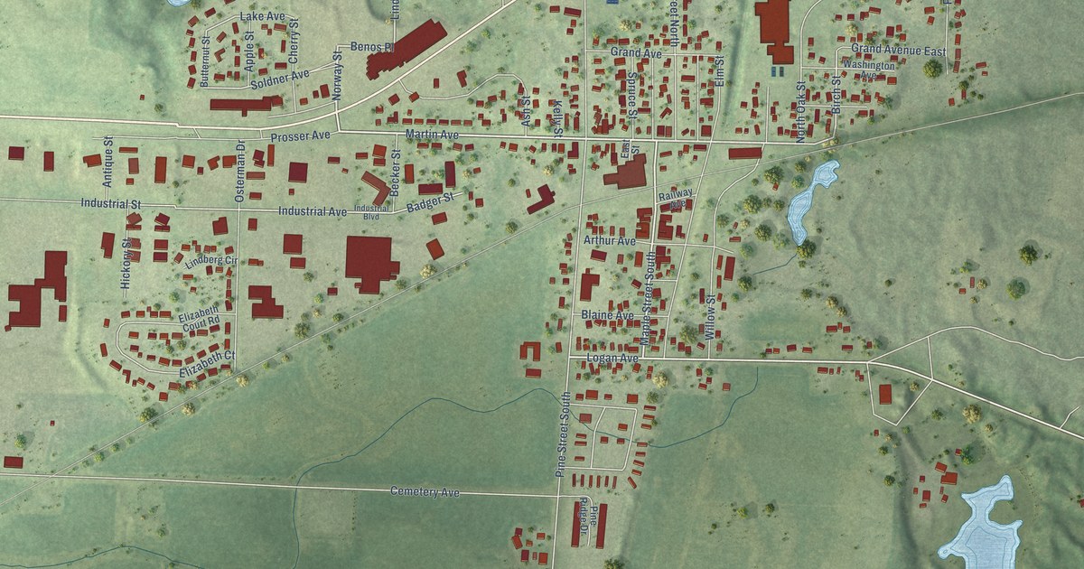 Map of Turtle Lake, Wisconsin in 2026
