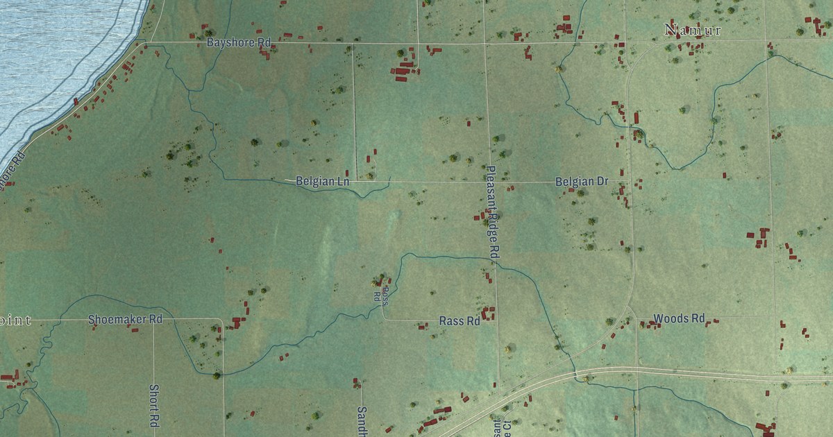 Map of Union, Door County, Wisconsin in 2026