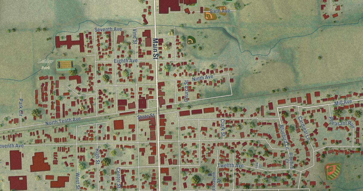 Map of Union Grove, Wisconsin in 2026