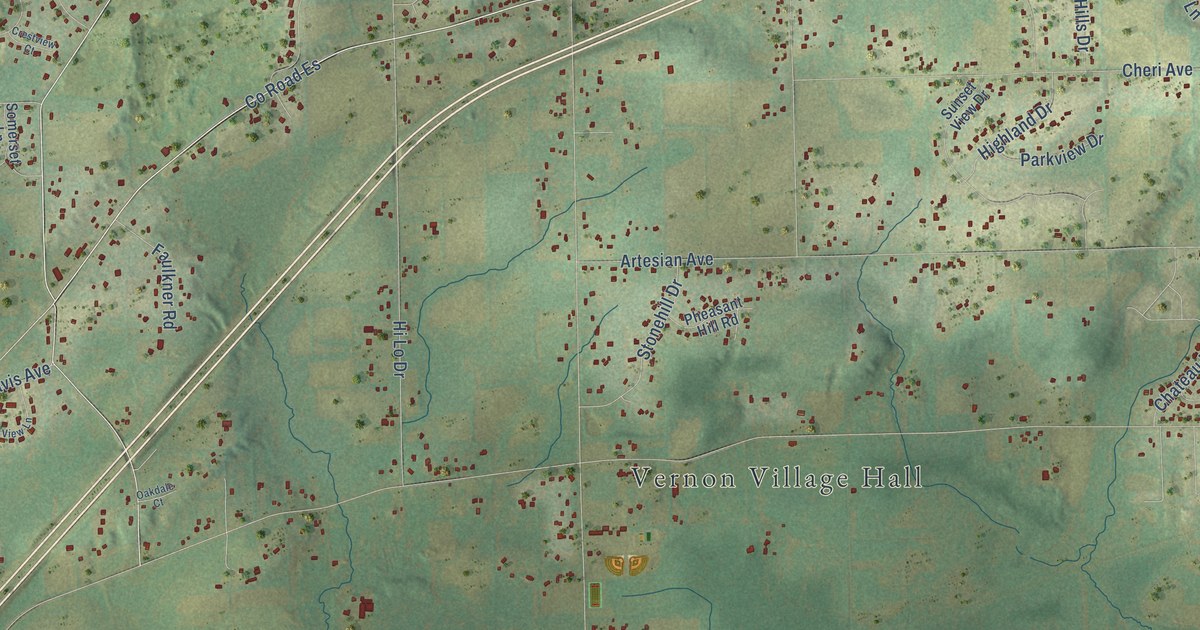 Map of Vernon, Wisconsin in 2026