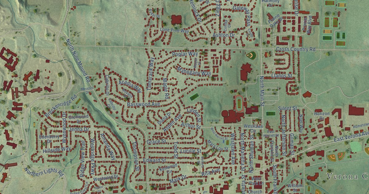 Map of Verona, Wisconsin in 2026