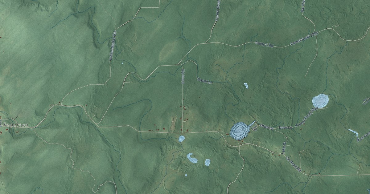 Map of Wabeno, Wisconsin in 2026