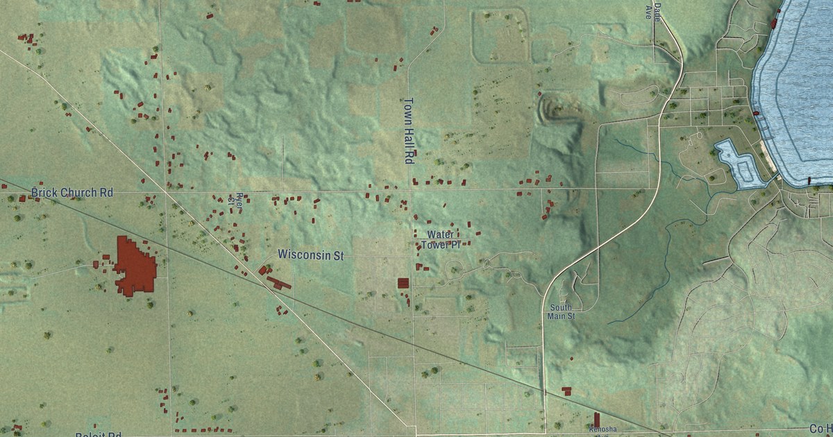 Map of the Town of Walworth, Wisconsin in 2026