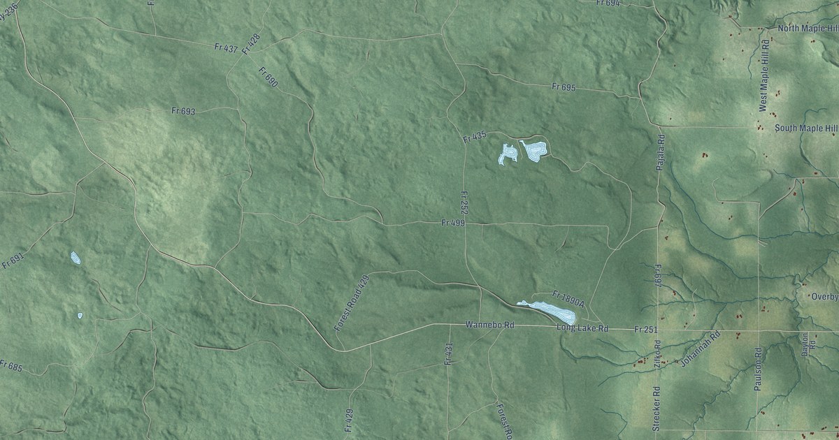 Map of the Town of Washburn, Bayfield County, Wisconsin in 2026